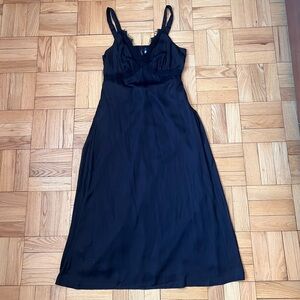 Black Sleeveless Slip Dress